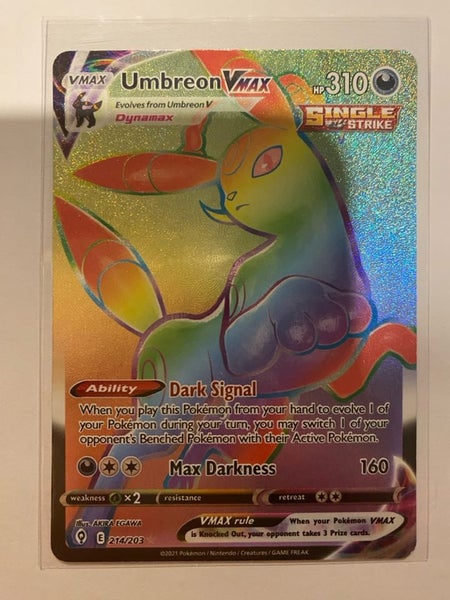 Umbreon VMAX (Secret) Evolving Skies, Low Reserve. Carousel 1