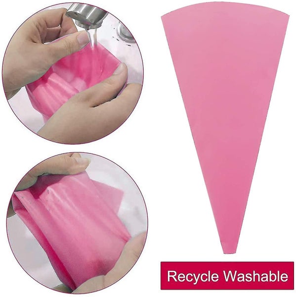 21pcs Piping Bags And Tips Set Pastry Bag 14 Stainless Steel Nozzle Carousel 5