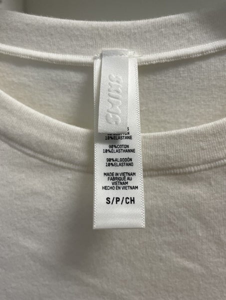 SKIMS COTTON JERSEY LONG SLEEVE T-SHIRT | MARBLE62971019968771112