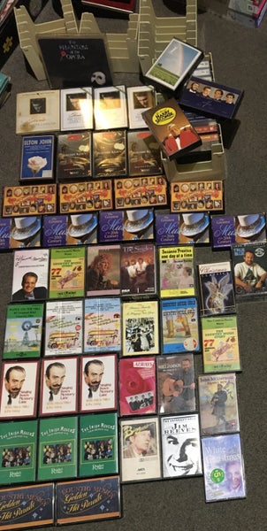 Cassette tapes music bulk lot including Reader’s Digest holders - capacity 28 Carousel 1