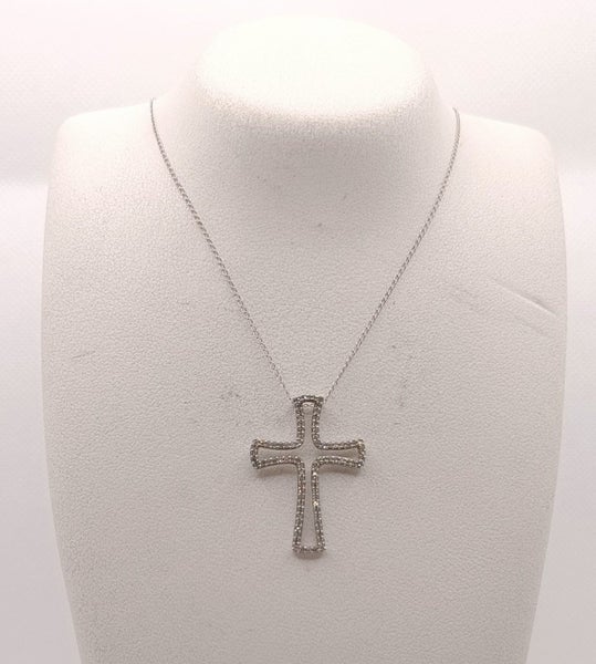 10CT WG DIAMOND CROSS PENDANT #B18188171-13 Carousel 1