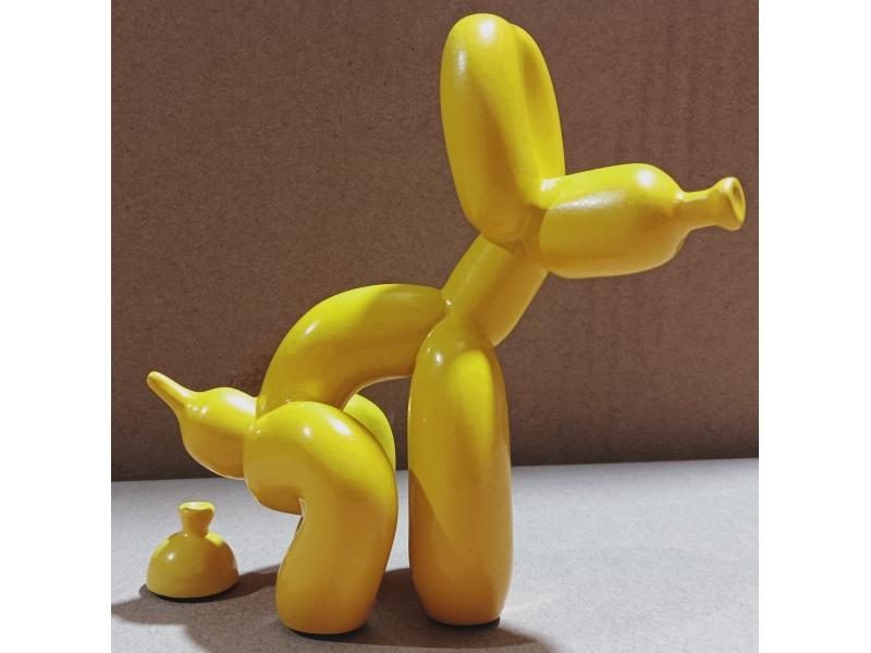 Resin Balloon Poop Dog Sculpture For Living Room Bedroom Decor Carousel 1