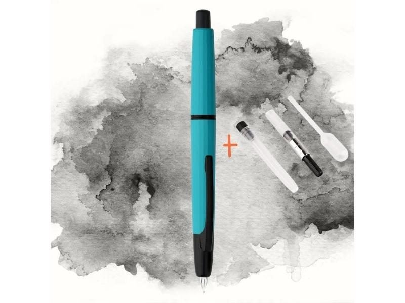New Majohn A2 Press Fountain Pen Retractable EF Nib 0.4mm Resin Ink Pen Carousel 1