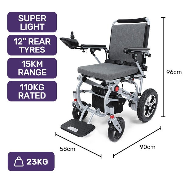 Ultra-Light Power Wheelchair Tight Turning Electric Motorised Wheel Chair Fol... Carousel 2