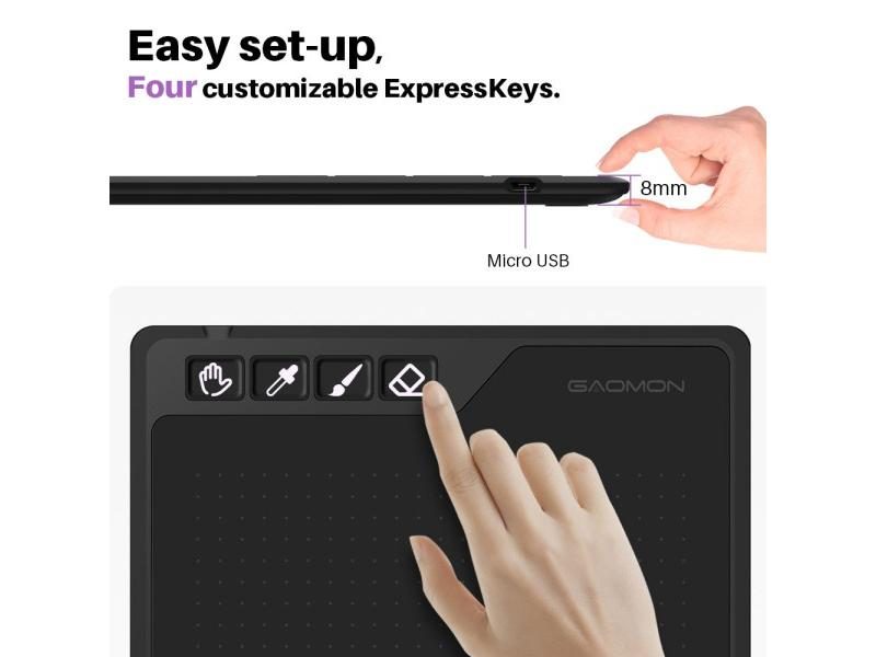 GAOMON S620 6.5x4 Inches Digital Tablet For Drawing Playing OSU With 8192 Carousel 1