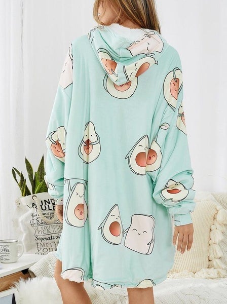 Blanket Hoodie Sweatshirt Ultra Plush Fleece Oversized Unisex Carousel 2