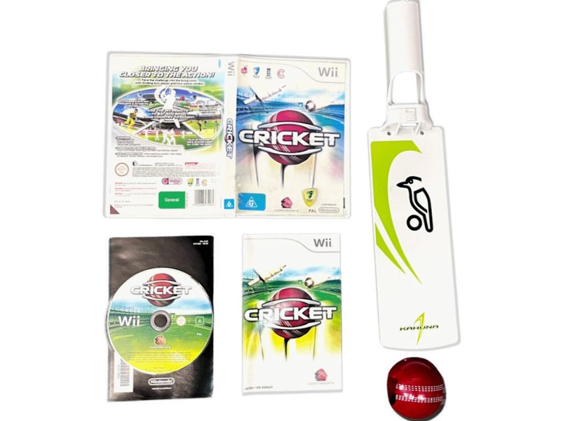 NINTENDO Wii CRICKET (Wii) *KOOKABURA BAT + BALL + GAME!! Carousel 1