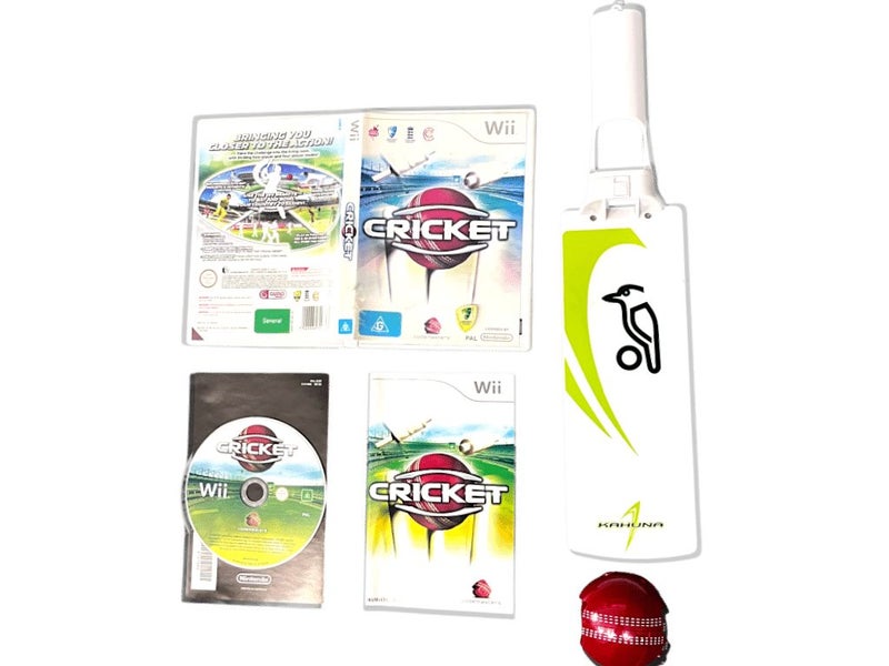 NINTENDO Wii CRICKET (Wii) *KOOKABURA BAT + BALL + GAME!! Carousel 2