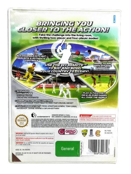 NINTENDO Wii CRICKET (Wii) *KOOKABURA BAT + BALL + GAME!! Carousel 17