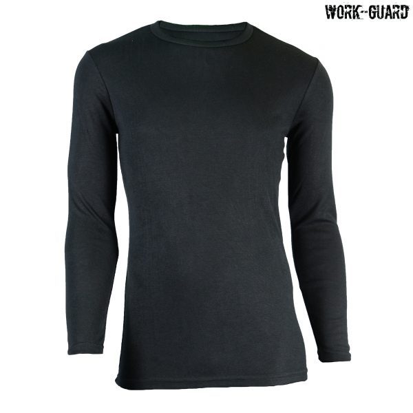 Adult Long Sleeve Thermal Round Neck (Black) Carousel 1