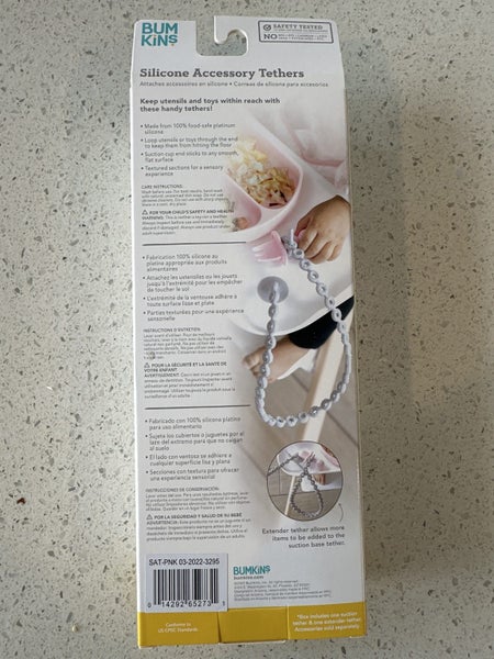 Bumkins Silicone Tether Pink Carousel 2