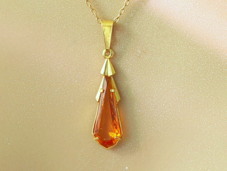 Vintage K & L German Rolled Gold Necklace Pendant Carousel 2