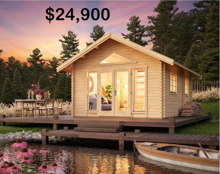 Quality Natural Double Glazed KITSET CABIN Be quick last one in stock! Carousel 1