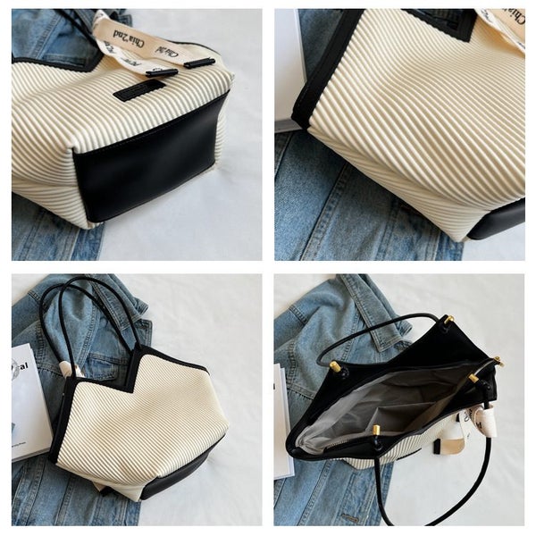 Stylish PU Shoulder Tote – Soft Textured Handbag Carousel 12