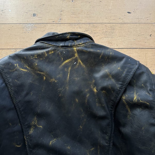 Vintage 1970s Stagg Of Melbourne Leather Biker Jacket Carousel 5