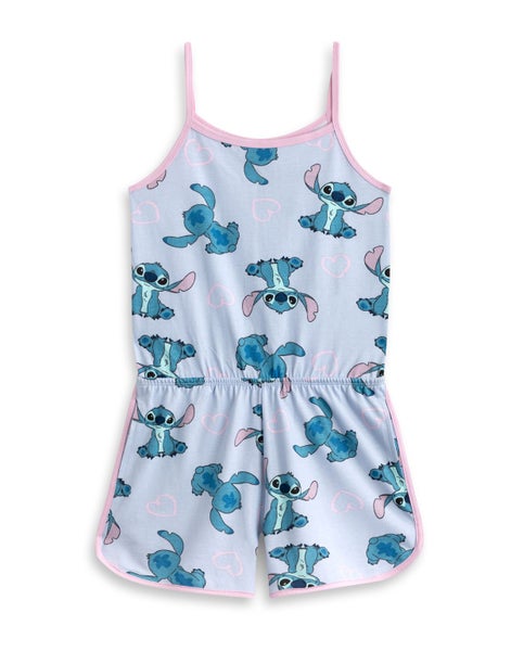 Disney Lilo & Stitch Blue Sleeveless Playsuit (Girls) Carousel 1