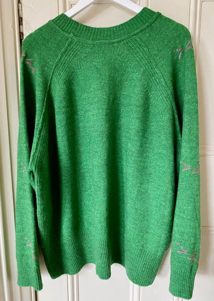 Cosy green/pink “Next” jumper - size L Carousel 2