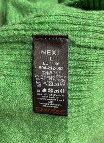 Cosy green/pink “Next” jumper - size L Carousel 3