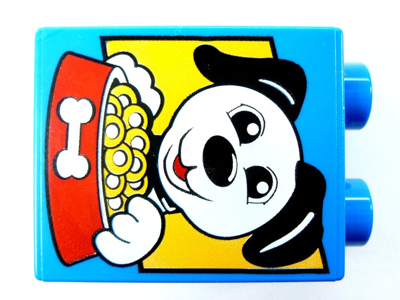 ®™DUPLO - Brick 1 x 2 x 2 with Dog and Food Bowl Pattern ~Retired 2012~ Carousel 4