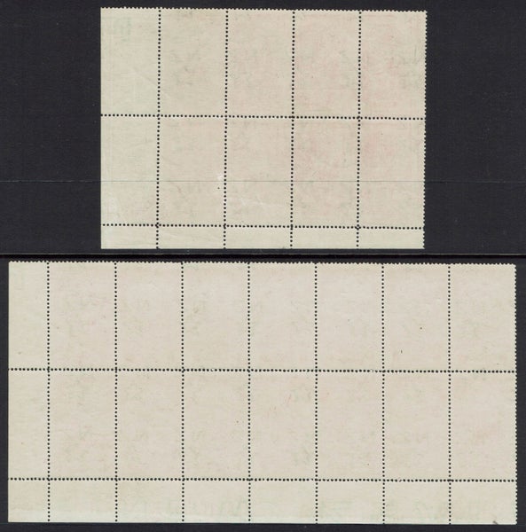>>> New Zealand 1932 Health Hygeia 1d+1d Pl. I x8 & Retou. x14 UHM CV$3000 Rare62864736878850111