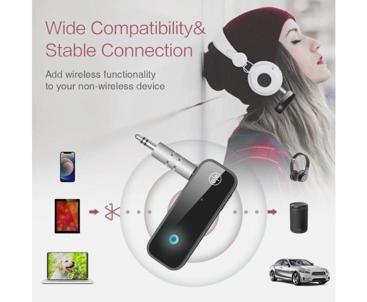 Bluetooth 5.0 USB 2 In 1 Audio Adapter Transmitter & Receiver with 3.5mm AUX Carousel 2