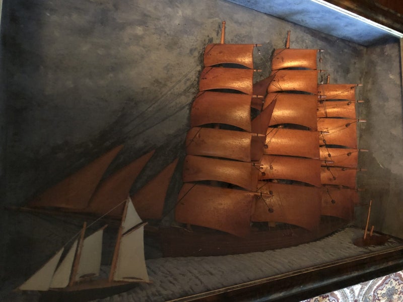 Antique Victorian Cased Sailing Ship Carousel 1