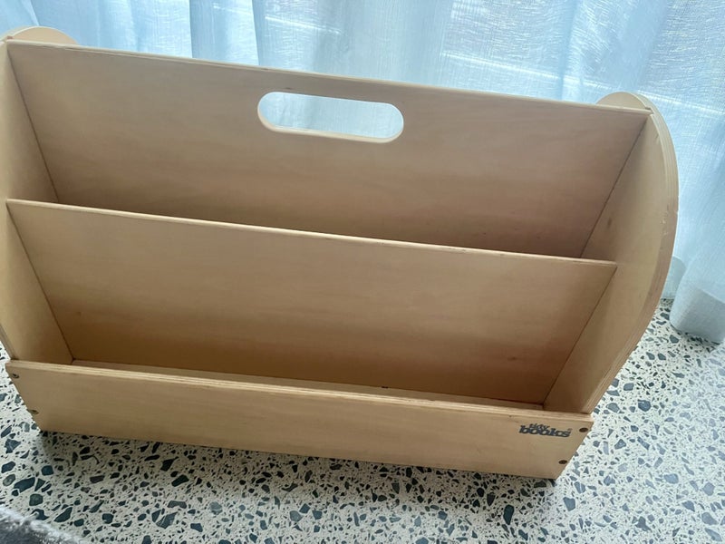 Wooden Tidy Kids Books Box VGC Carousel 2