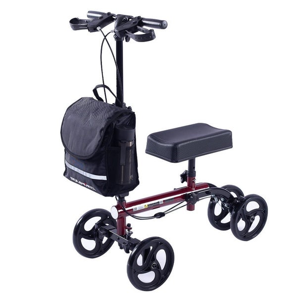 Equipmed Knee Scooter Walker Dual Brakes Bag Broken Leg Ankle Foot Mobility Crut Carousel 1