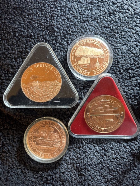 4 x Australia Tourist dollars 1983-86 Halley Comet Carousel 1