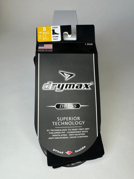 Drymax Socks Dress Crew - Black - Size S Carousel 1