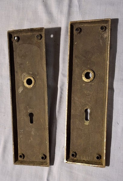 Brass Door Handle Plates x 2 Carousel 3