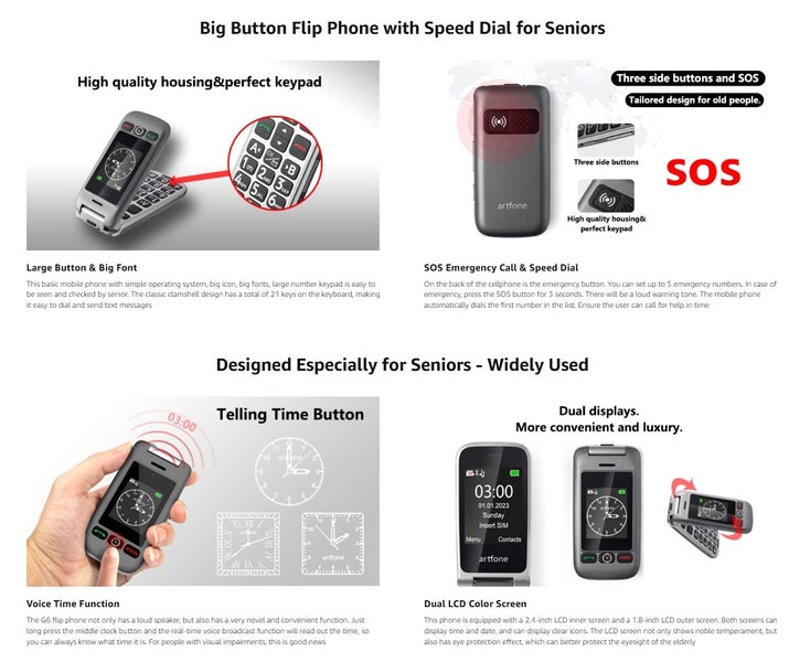 Big Button Senior Mobile Phone for Elderly, With SOS Emergency Button Sale63617774212097113
