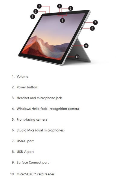 Microsoft Surface Pro 7 10th Gen Core i5-1035G4 8GB 128GB SSD Windows 11 Pro62933734882049114