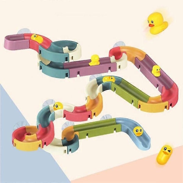 Baby Toddler Bath Toys Bathtub Ball Track Assembly Set, 34pcs Pcs Bath Stem Wate Carousel 2