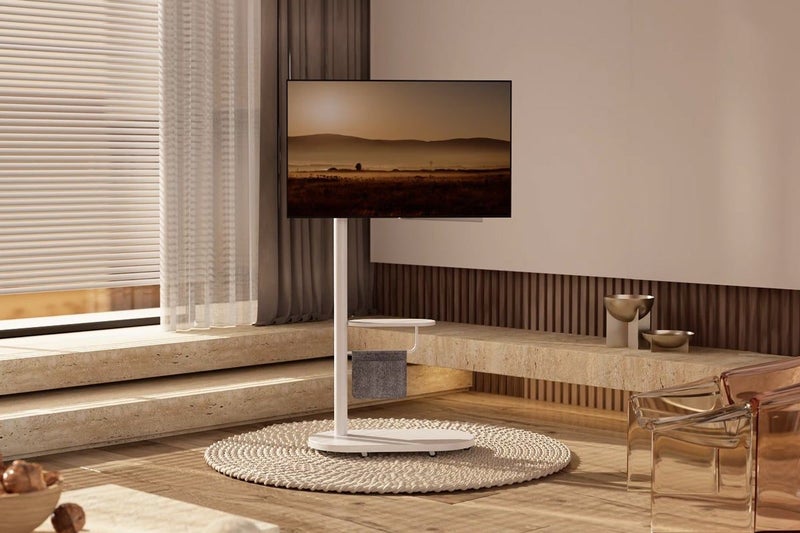 Kogan Portable TV Display Stand with Shelf for 17" - 43" TVs (White) Carousel 2