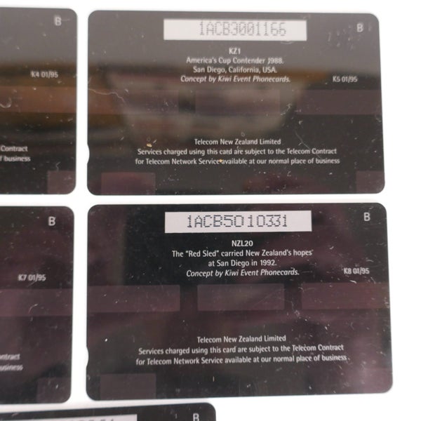 Telecom America's Cup Phonecards 1995 - Set of 8 Unused Carousel 12