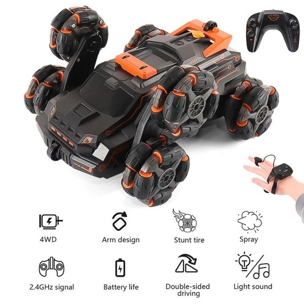Spray Stunt Car With 2.4G Six Wheel Drift Remote Controlled Toy Remote Controlle Carousel 2