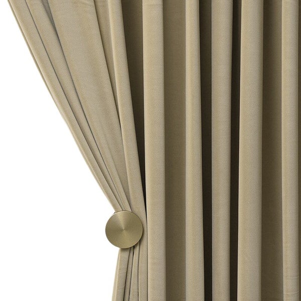 400 Centimetre Khaki High Quality Modern Velvet Blackout Curtains For Living Ro Carousel 1