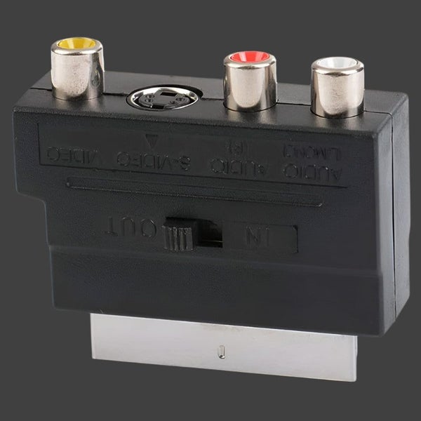 Composite Av & S Video Scart Adapter Black Carousel 2