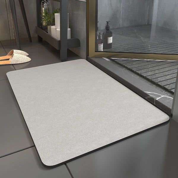 Elosung Beige Quick Dry Absorbent Non Slip Bath Rug For Bathroom Kitchen & Entry Carousel 1