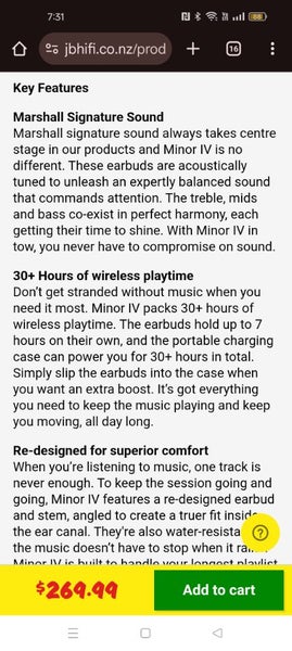 Marshall Minior IV True Wireless Ear Bluetooth Carousel 5