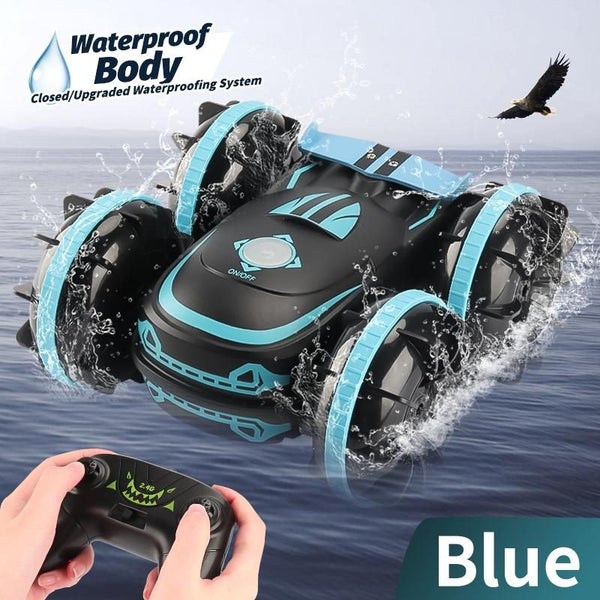 2.4G Remote Control Amphibious Vehicle In Green And Blue Remote Controlled Toys Carousel 5