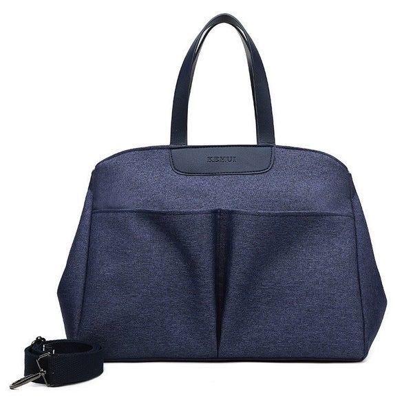 Elosung Size Large Dark Blue Stylish Multi Function Diaper Bag Insulated Tote Wi Carousel 1