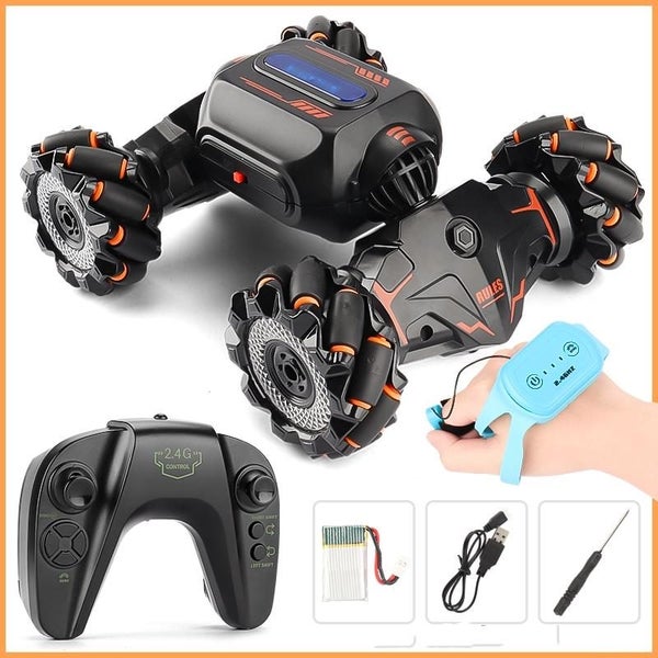 Twist Stunt Car With 2.4G Remote Control In Orange And Green Remote Controlled T Carousel 2