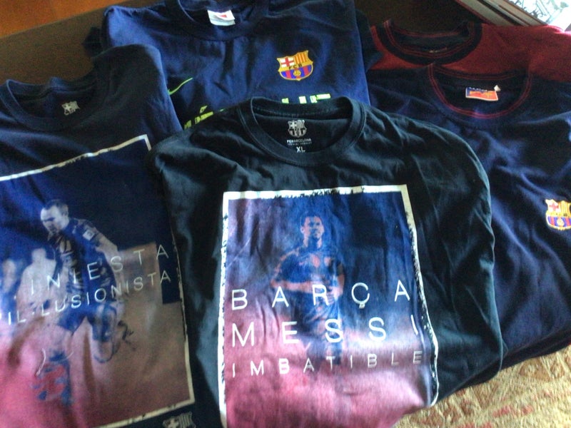 BARCELONA FC T SHIRT COLLECTION x 5 Carousel 1
