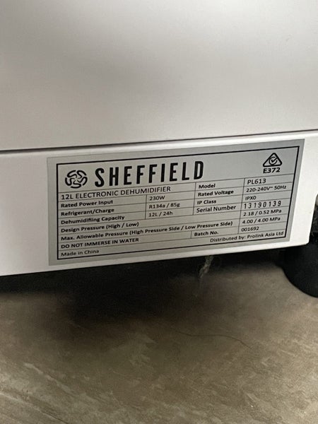 Sheffield dehumidifier 12L PL613 Carousel 3