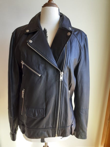 Max - Leather Biker Jacket - Size 10 - Never worn with tags Carousel 1