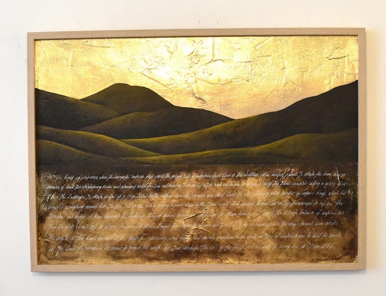 MAORI LEGEND OF THE CANTURBURY PLAINS - GOLD LEAF - SHADOW FRAME - LARGE Carousel 1