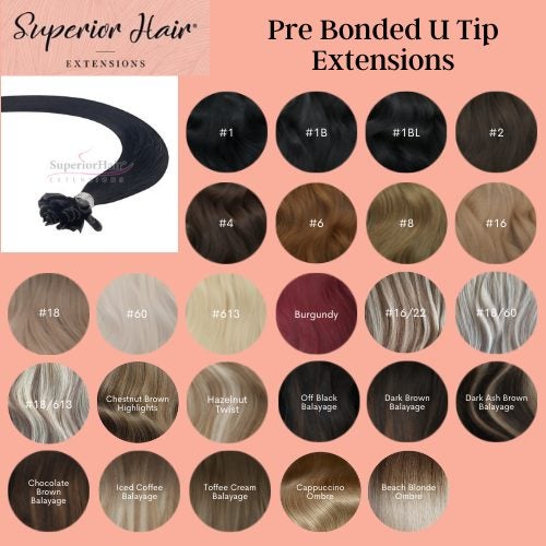 18" PREMIUM HOT FUSION KERATIN U TIP HAIR EXTENSIONS Carousel 1