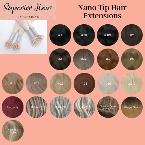 Nano Tip Hair Extensions Premium Grade Human Hair 22inch x25 Carousel 1
